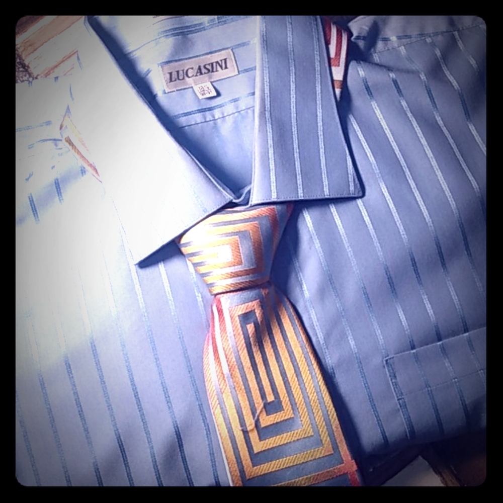 Lucasini dress shirt w/ Steven Land tie